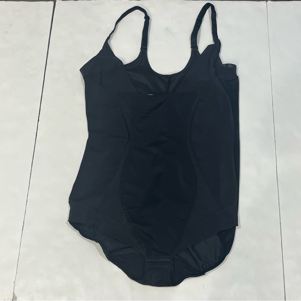 Maidenform Firm Foundations Black Open Bust Body Shaper Leotard DM5004 Size XL